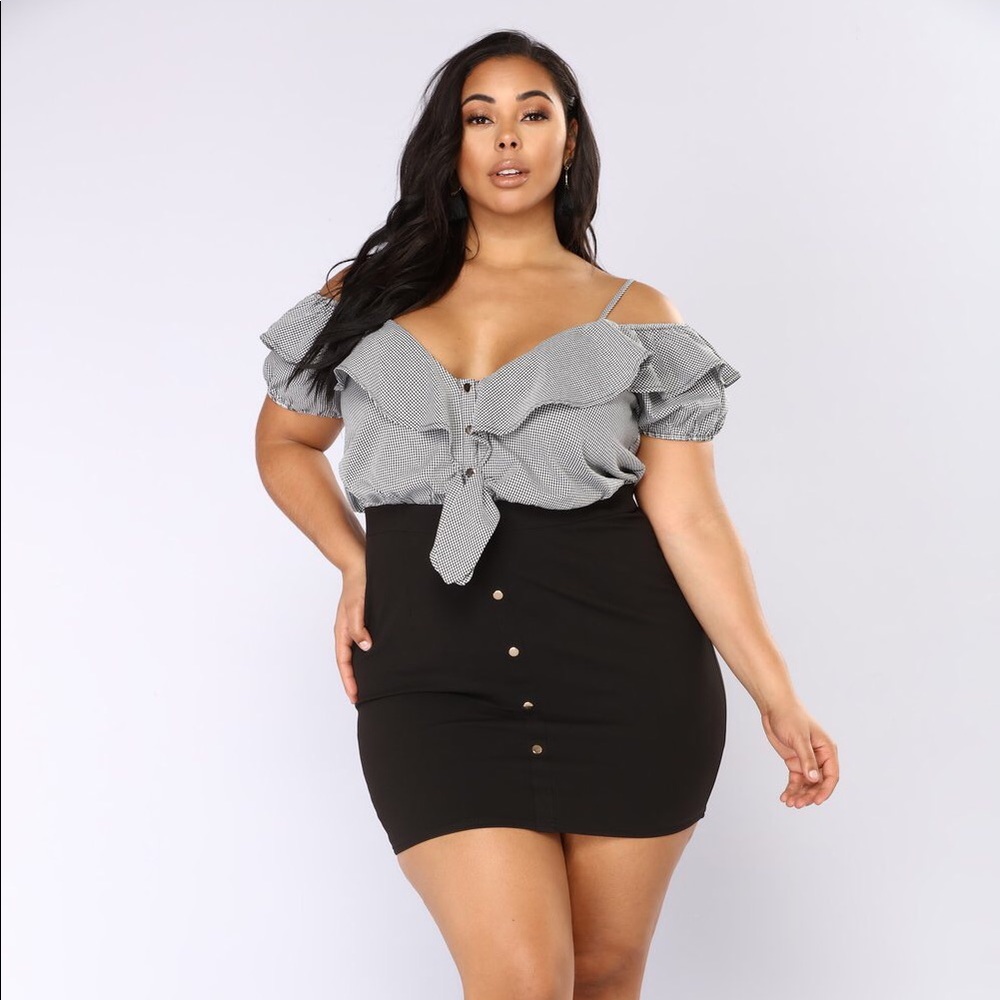 NWT Fashion Nova Gingham Dress Size 1X